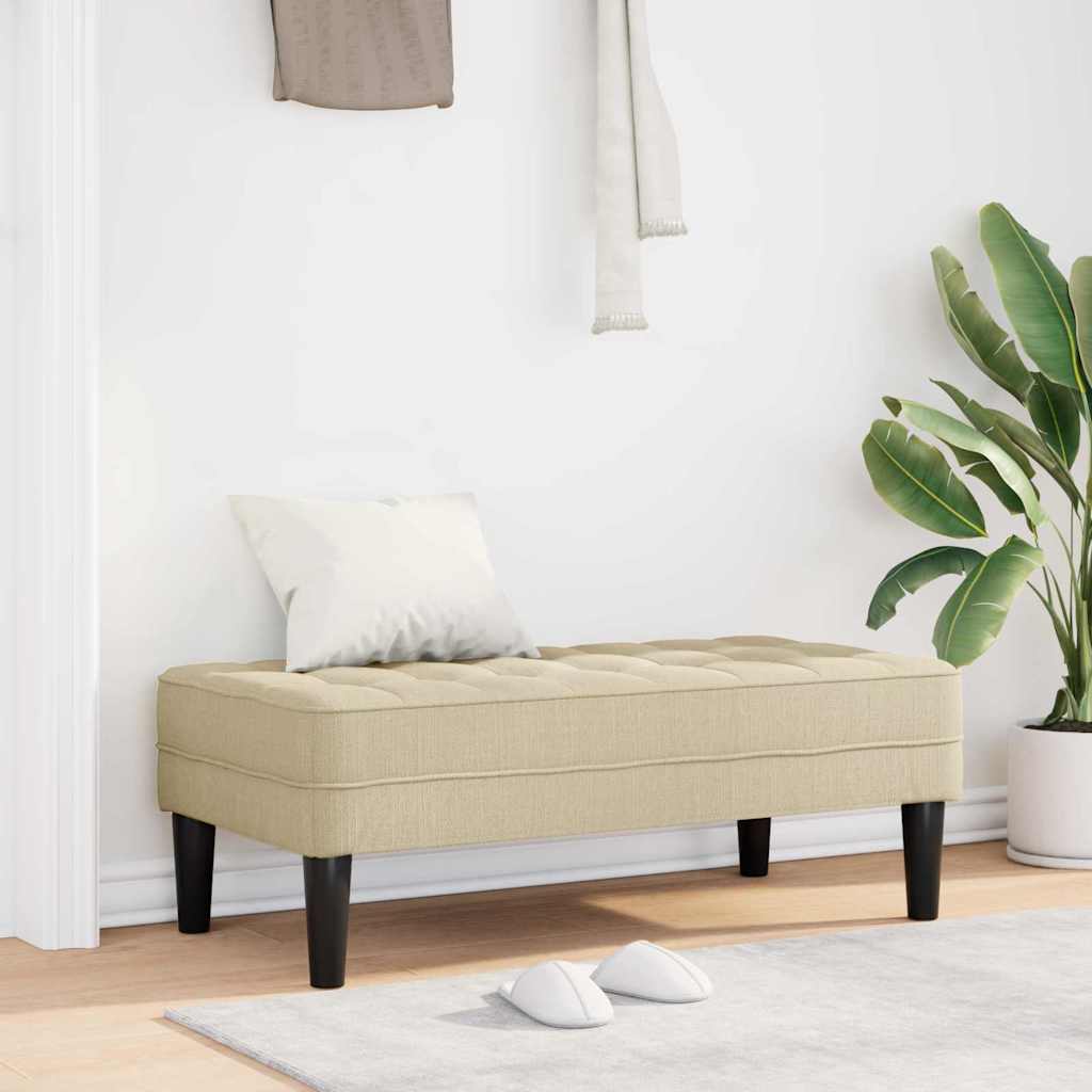 panchina Crema 113 x 57 x 39 cm Tessuto 42001941