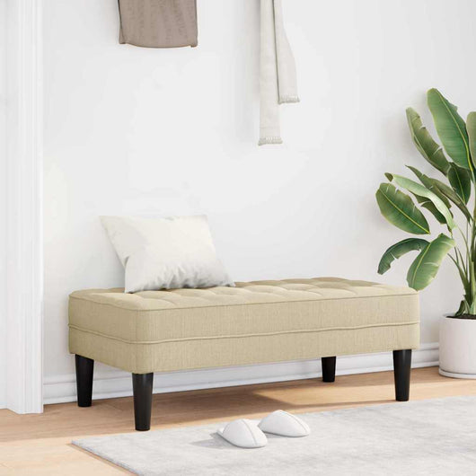 panchina Crema 113 x 57 x 39 cm Tessuto 42001941