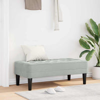 panchina Grigio chiaro 113 x 57 x 39 cm Velluto 42001947