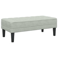 panchina Grigio chiaro 113 x 57 x 39 cm Velluto 42001947