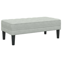 panchina Grigio chiaro 113 x 57 x 39 cm Velluto 42001947
