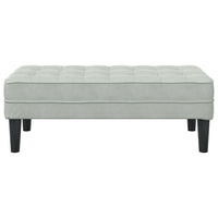 panchina Grigio chiaro 113 x 57 x 39 cm Velluto 42001947
