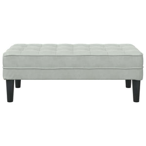 panchina Grigio chiaro 113 x 57 x 39 cm Velluto 42001947