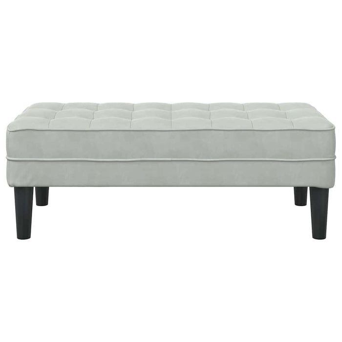 panchina Grigio chiaro 113 x 57 x 39 cm Velluto 42001947
