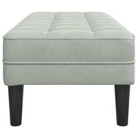 panchina Grigio chiaro 113 x 57 x 39 cm Velluto 42001947