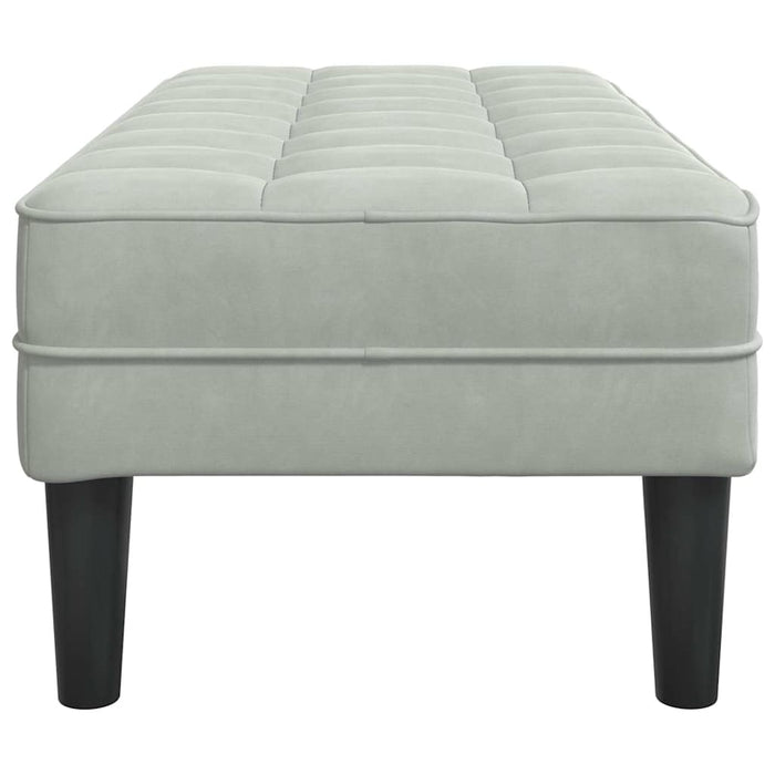 panchina Grigio chiaro 113 x 57 x 39 cm Velluto 42001947