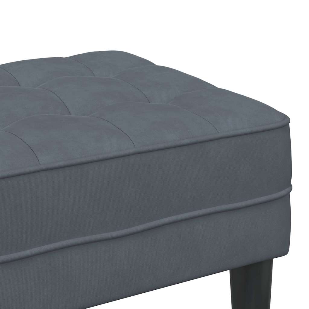panchina Grigio scuro 113 x 57 x 39 cm Velluto 42001948