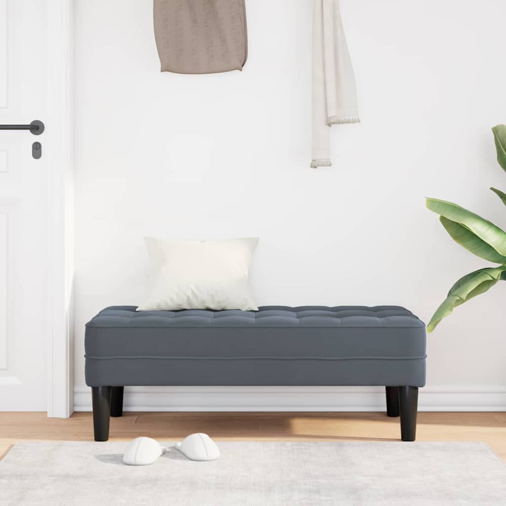 panchina Grigio scuro 113 x 57 x 39 cm Velluto 42001948