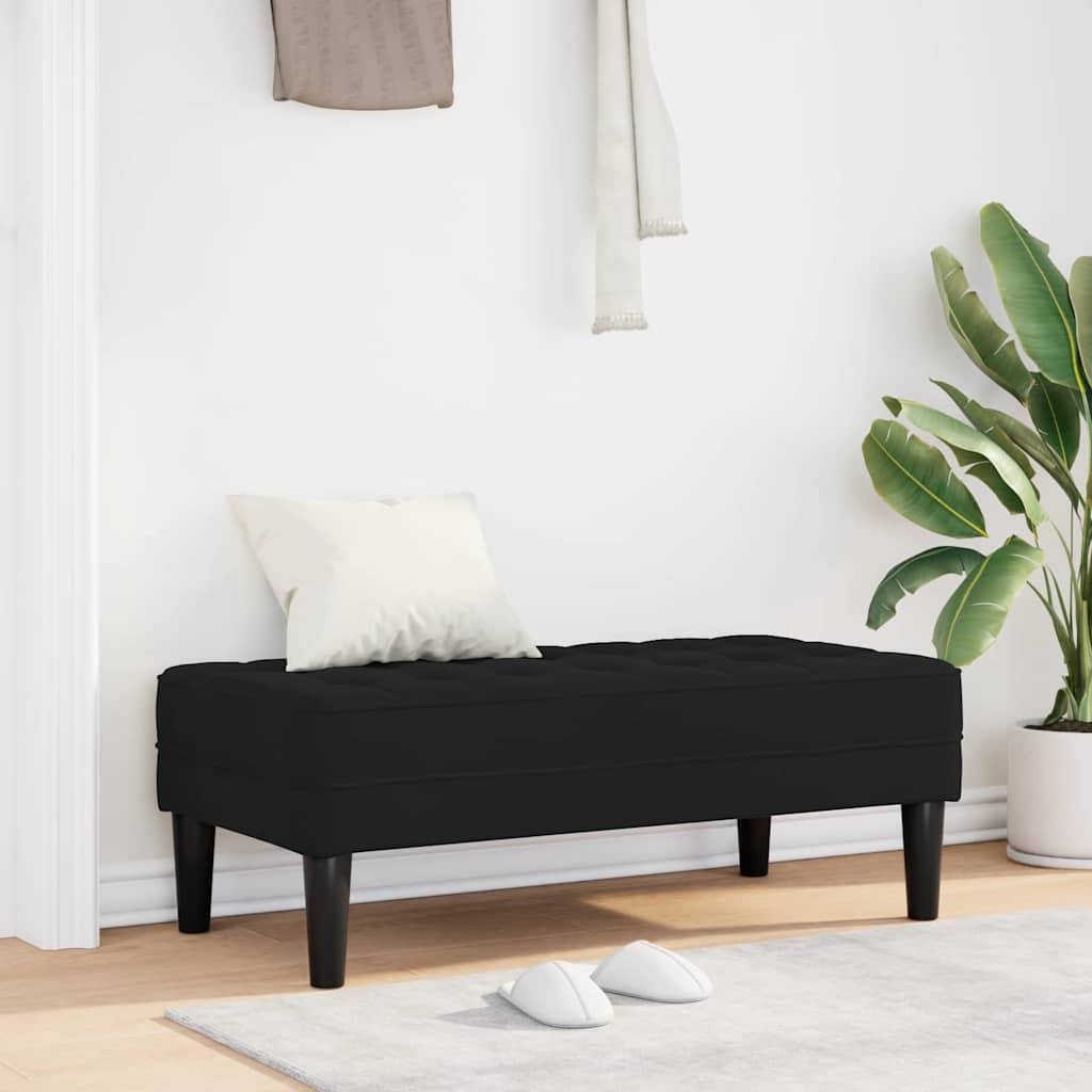 panchina Nero 113 x 57 x 39 cm Velluto 42001953