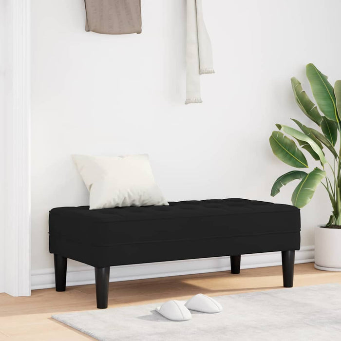 panchina Nero 113 x 57 x 39 cm Velluto 42001953
