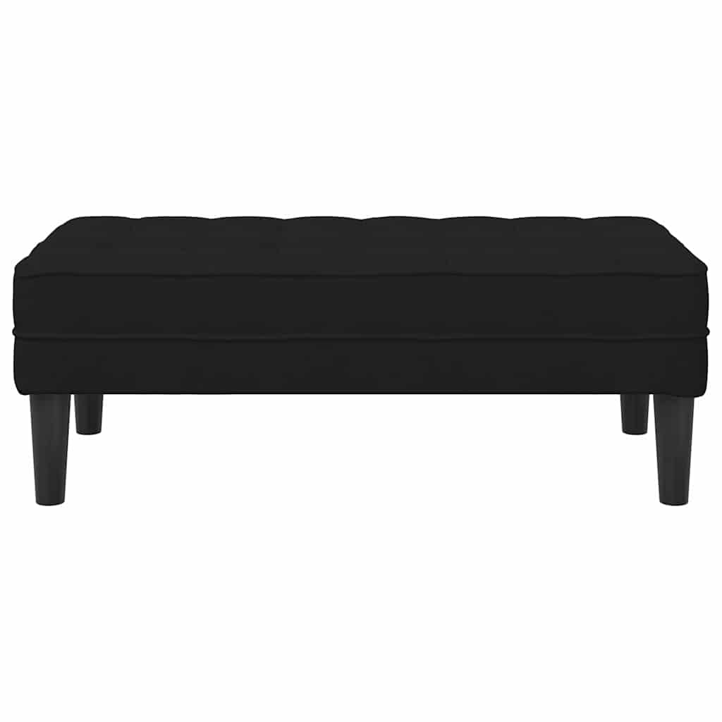 panchina Nero 113 x 57 x 39 cm Velluto 42001953