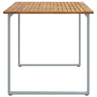 Tavolo da Pranzo da Giardino Grigio 160 x 80 x 75 cm 4010595