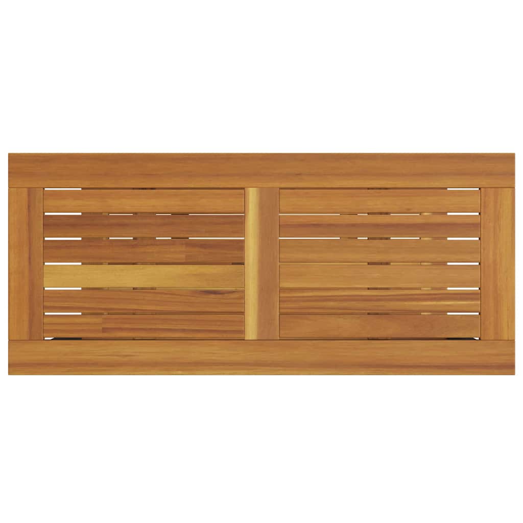 Tavolo da esterno Naturale e nero 80 x 35 x 75 cm 4010606