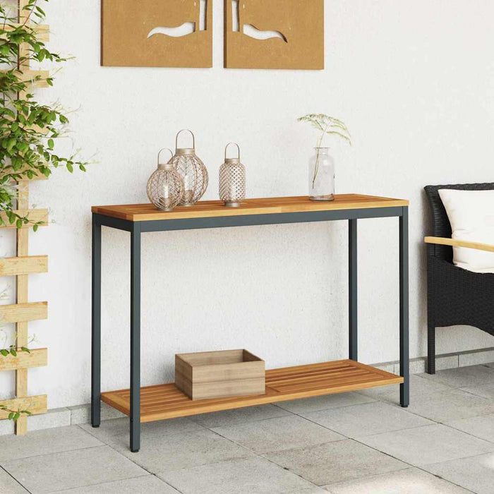 Tavolo da esterno Naturale e nero 110 x 35 x 75 cm 4010607
