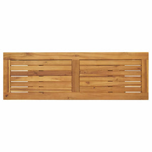 Tavolo da esterno Naturale e nero 110 x 35 x 75 cm 4010607