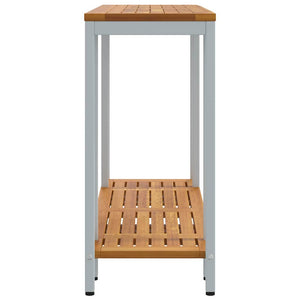 Tavolo da esterno Naturale e Grigio 110 x 35 x 75 cm 4010609