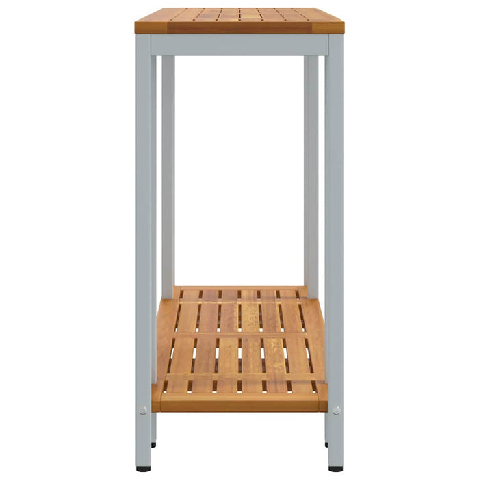 Tavolo da esterno Naturale e Grigio 110 x 35 x 75 cm 4010609