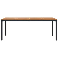 Tavoli da esterno Naturale e nero 200 x 90 x 75 cm 4010613