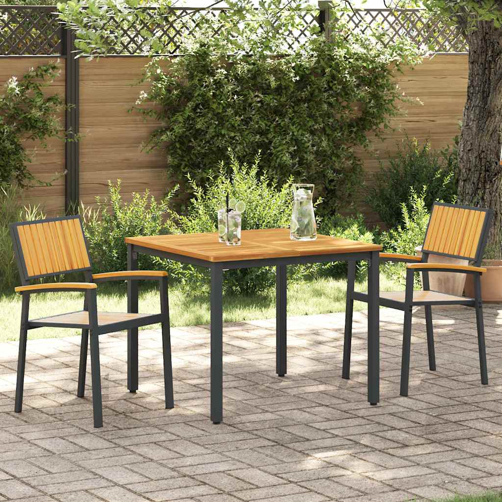 Sedia da Giardino 2 pcs Marrone 56 x 57 x 87cm 4010626