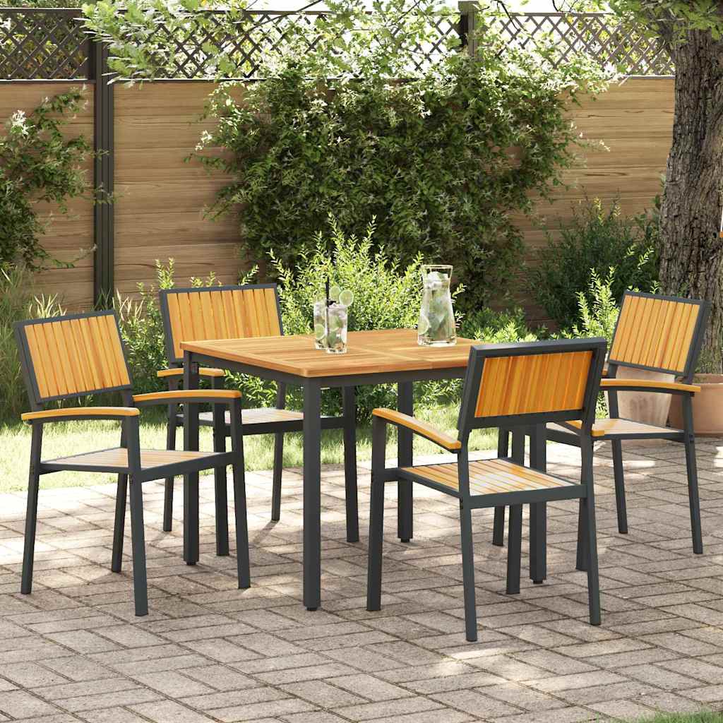 Sedia da Giardino 4 pcs Marrone 56 x 57 x 87cm 4010627