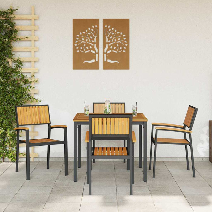 Sedia da Giardino 4 pcs Marrone 56 x 57 x 87cm 4010627