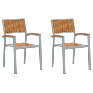 Sedia da Giardino 2 pcs Marrone 56 x 57 x 87cm 4010628