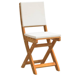 Set Bistro Pieghevole 3 Pezzi con Cuscini in Legno Massello di Acacia 4105510