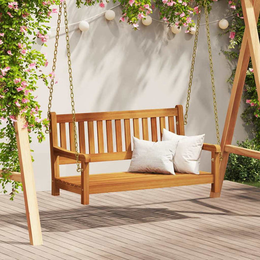 Panchina Altalena da Giardino Marrone 119 x 35 x 47cm 4105521