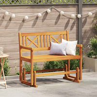 Panchina a Dondolo da Giardino a 2 Posti 110x59x97 cm in Legno Massello di Acacia 4105522