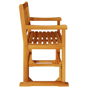 Panchina a Dondolo da Giardino a 2 Posti 110x59x97 cm in Legno Massello di Acacia 4105522