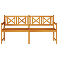 Panchina da giardino  180 x 56 x 90 cm in legno massello di acacia 4105526