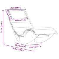 Lettino a Dondolo con Cuscino in Legno Massello di Acacia 4103883