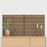 Pannelli Acustici da Parete 2 pz Doghe Rovere Impiallacciato 42002578