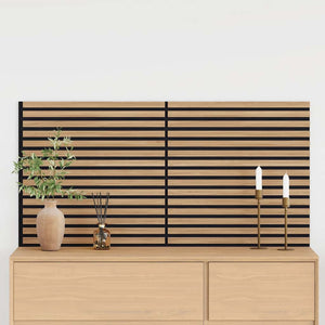 Pannelli Acustici da Parete 2 pz Doghe Rovere Impiallacciato 42002578