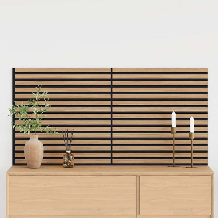 Pannelli Acustici da Parete 2 pz Doghe Rovere Impiallacciato 42002578