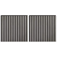 Pannelli Acustici da Parete 2 pz Doghe Rovere Impiallacciato 42002579