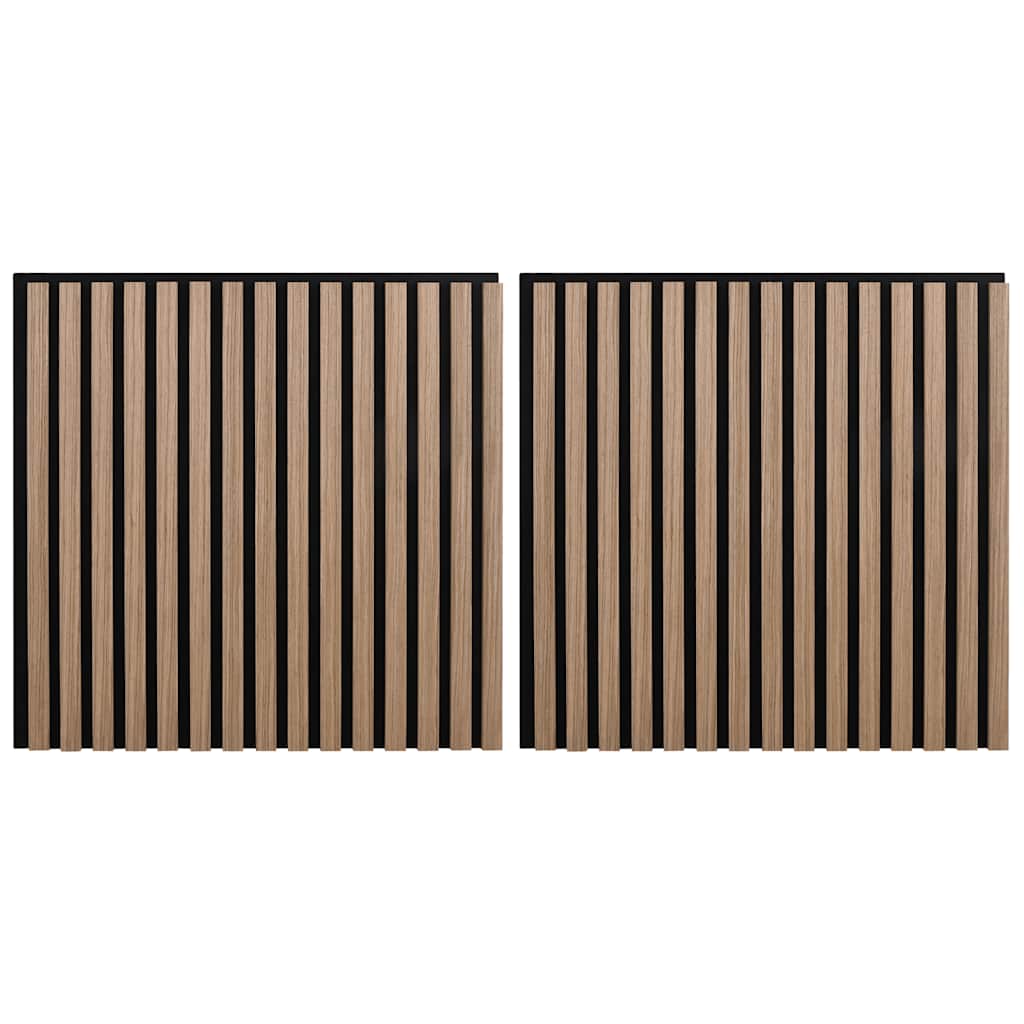 Pannelli Acustici da Parete 2 pz Doghe Rovere Impiallacciato 42002580