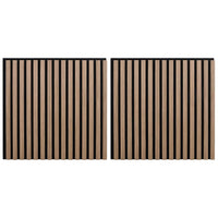 Pannelli Acustici da Parete 2 pz Doghe Rovere Impiallacciato 42002580