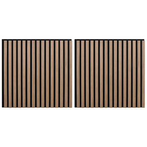 Pannelli Acustici da Parete 2 pz Doghe Rovere Impiallacciato 42002580