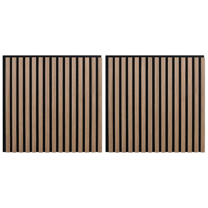 Pannelli Acustici da Parete 2 pz Doghe Rovere Impiallacciato 42002580