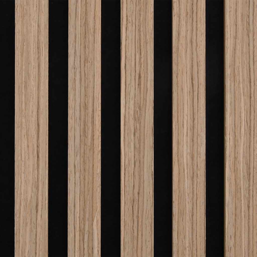 Pannelli Acustici da Parete 2 pz Doghe Rovere Impiallacciato