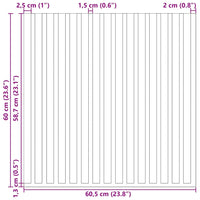 Pannelli Acustici da Parete 2 pz Doghe Rovere Impiallacciato 42002580