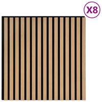 Pannelli Acustici da Parete 8 pz Doghe Rovere Impiallacciato 42002582