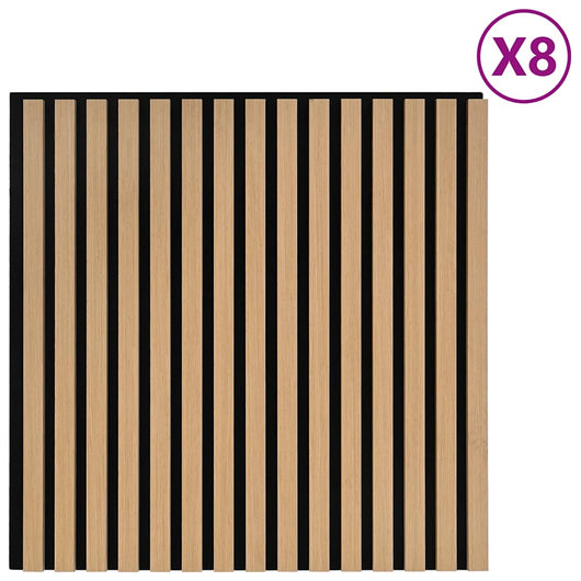 Pannelli Acustici da Parete 8 pz Doghe Rovere Impiallacciato 42002582