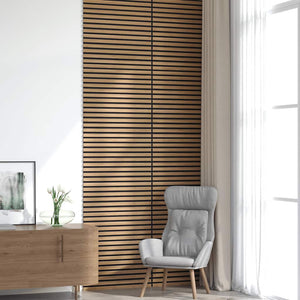 Pannelli Acustici da Parete 8 pz Doghe Rovere Impiallacciato