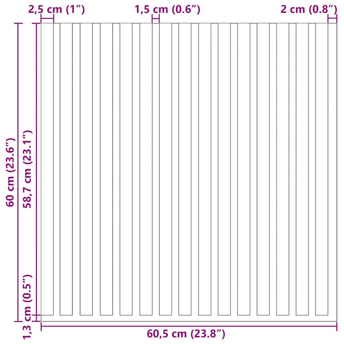 vidaXL Pannelli Acustici da Parete 8 pz Doghe Rovere Impiallacciato