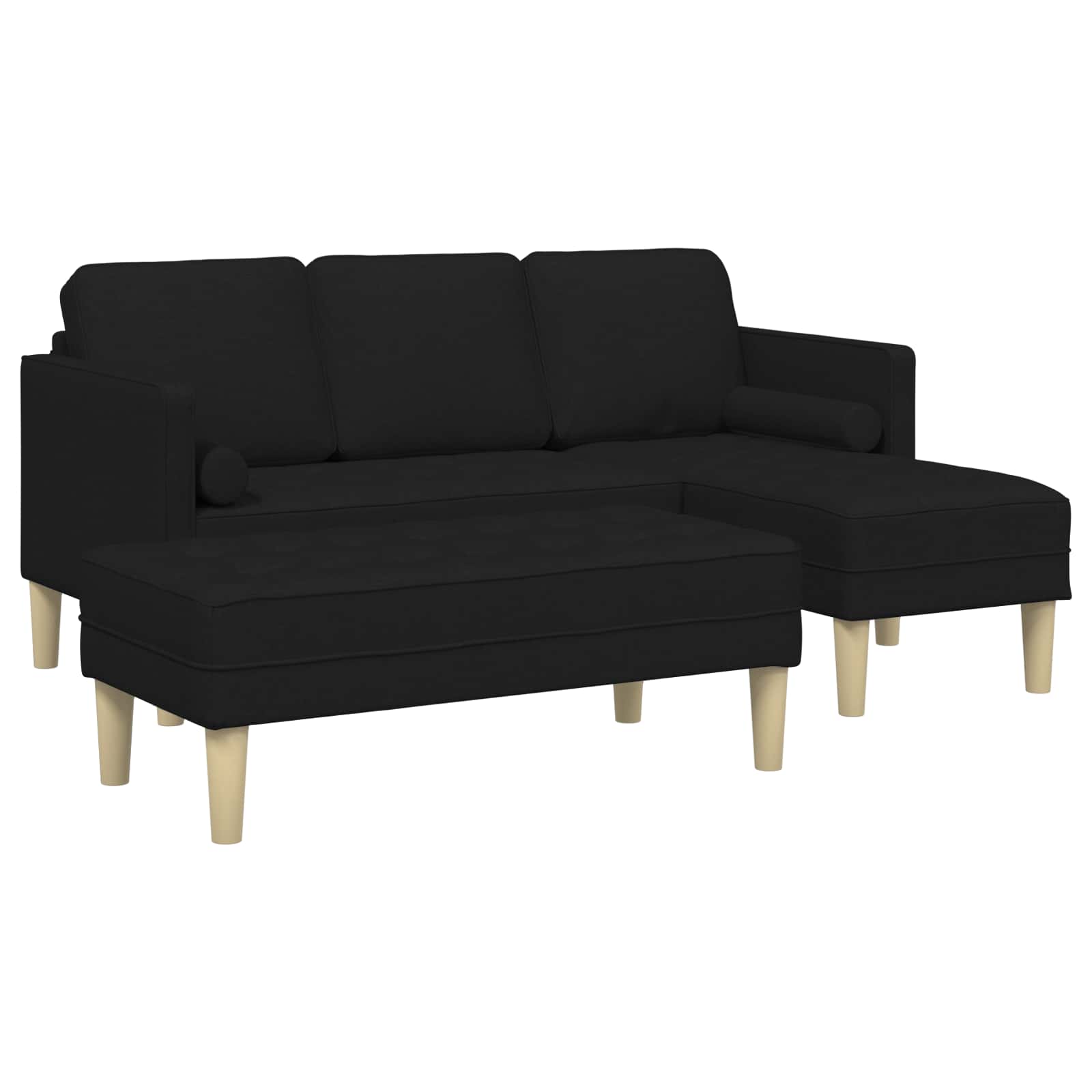Set di divani 2 pcs Nero 173 x 131 x 67 cm Tessuto 3329254