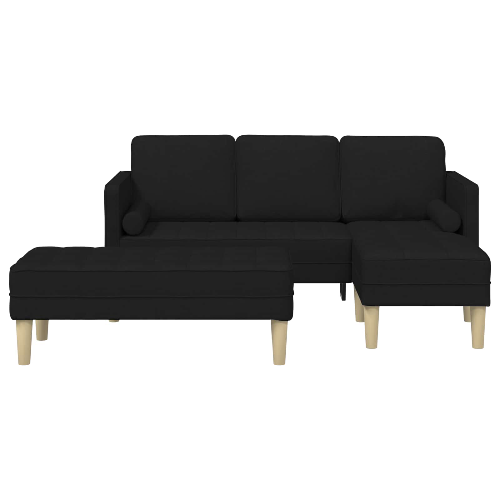 Set di divani 2 pcs Nero 173 x 131 x 67 cm Tessuto 3329254