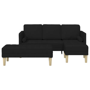 Set di divani 2 pcs Nero 173 x 131 x 67 cm Tessuto 3329254