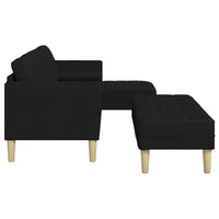 Set di divani 2 pcs Nero 173 x 131 x 67 cm Tessuto 3329254